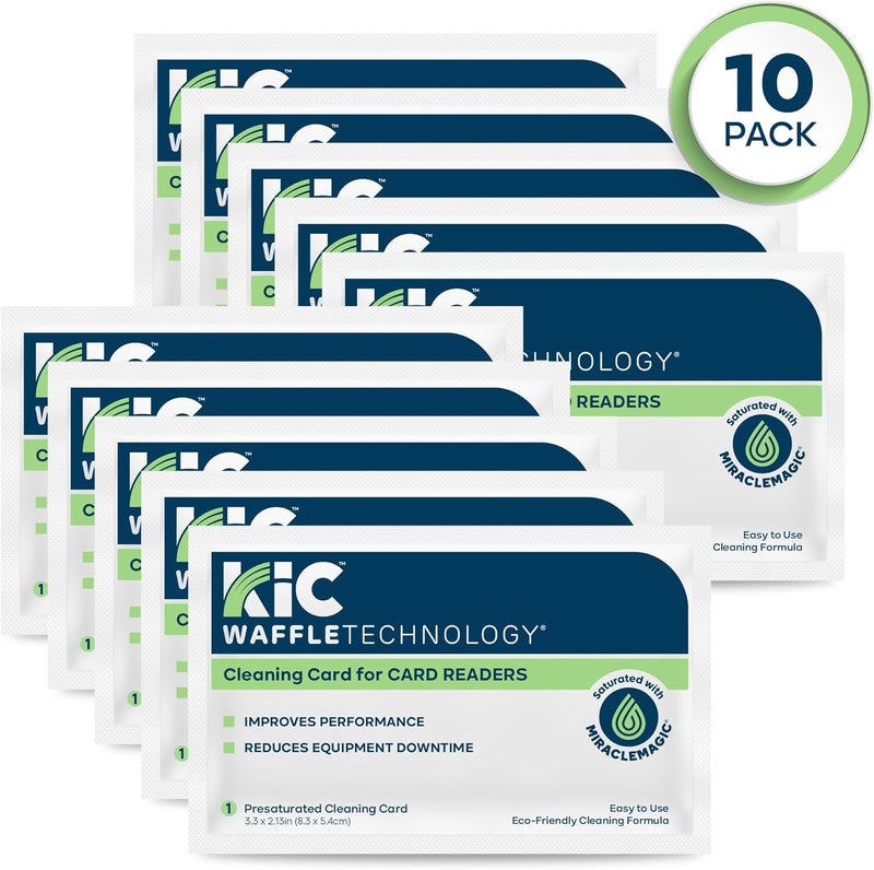 Waffletechnology KICTeam - ® Cleaning Cards for Card Reader Payment Machines (10 Cards) - Presaturated with MiracleMagic® - Image 2